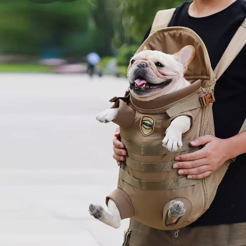 Frenchie Backpack Breathable Pet Carrier