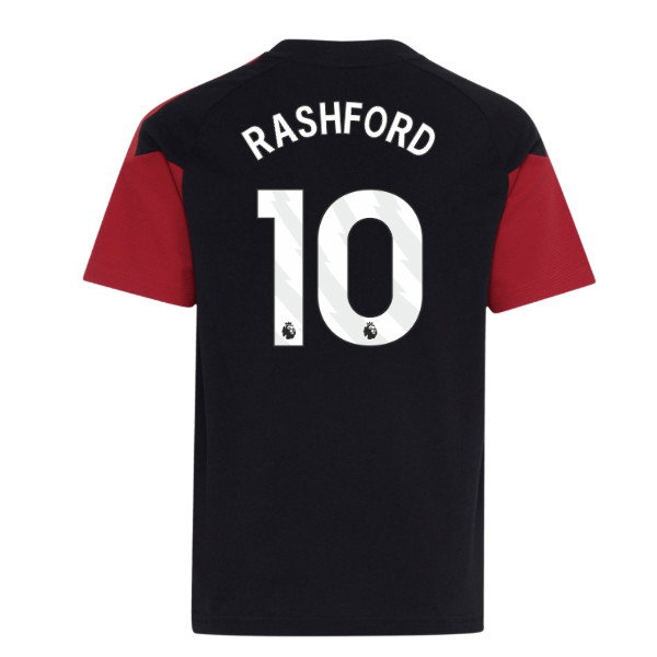 [JED] 2026-2027 Man Utd Tiro Training Tee (Black) - Kids (Rashford 10)