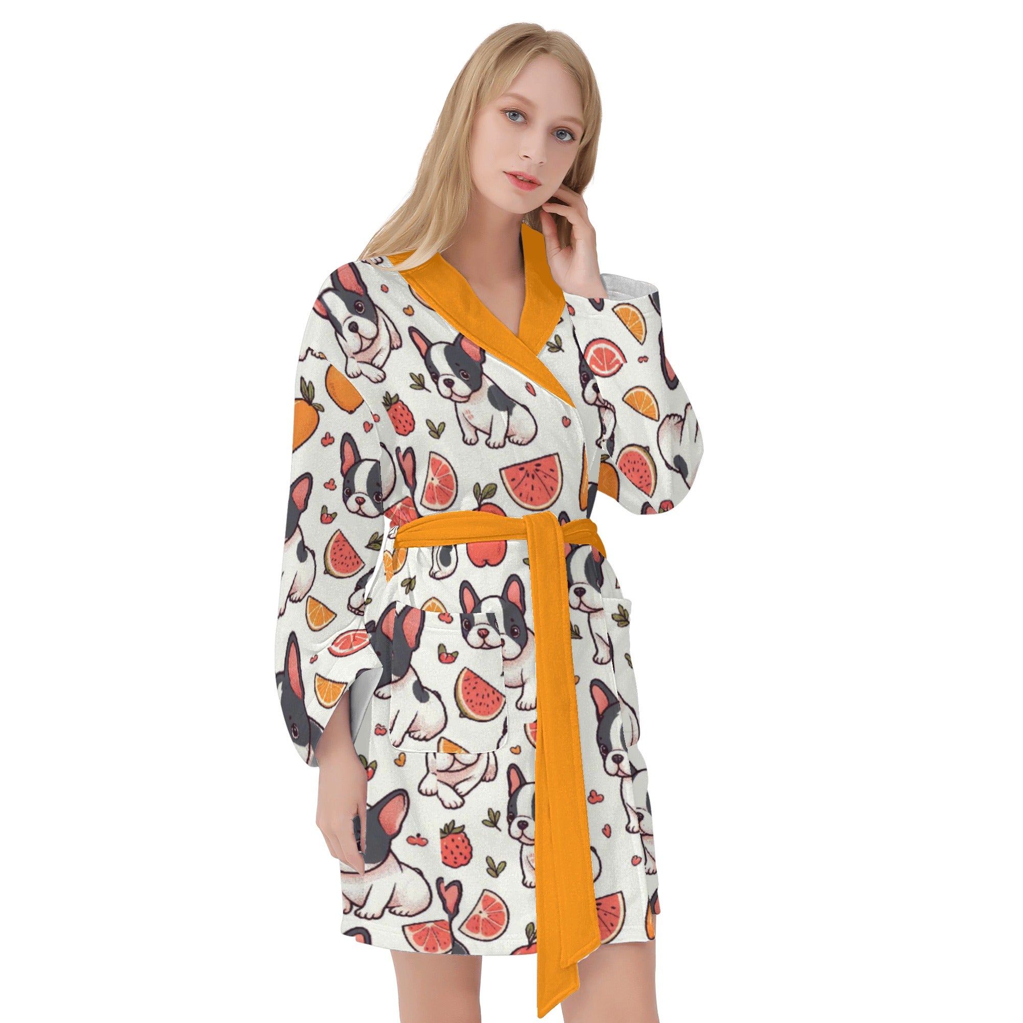 Pet-Lover Comfortable Coco - Women Bathrobe for French Bulldog Lovers