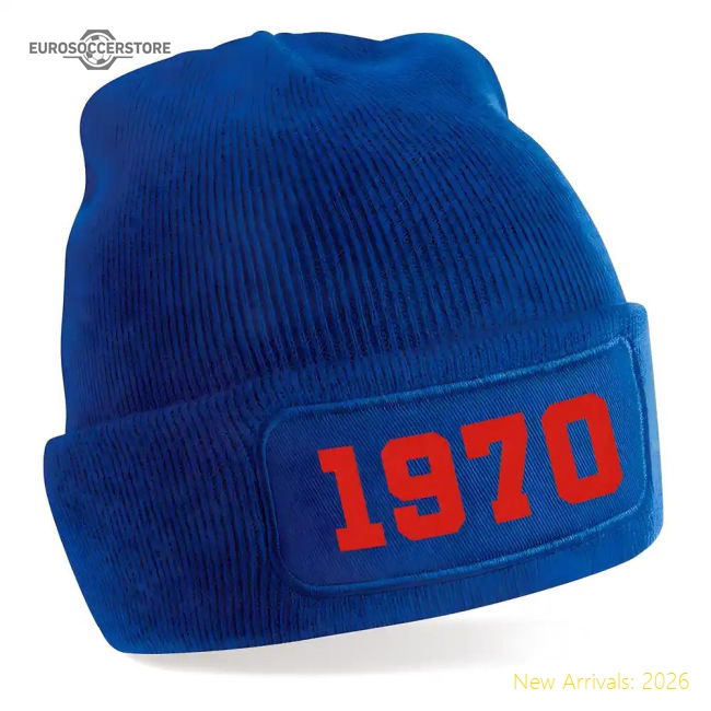 Best-Selling Match-Day Paris 1970 Football Beanie Hat (Blue)