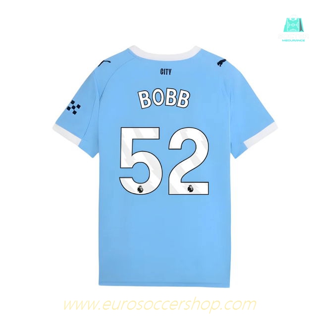 2025-2026 Man City Home Shirt (Kids) (Bobb 52)