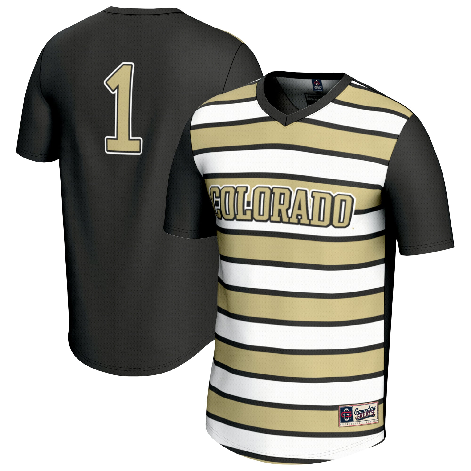 #1 Colorado Buffaloes GameDay Greats Unisex Lightweight Soccer Fashion Jersey - Black