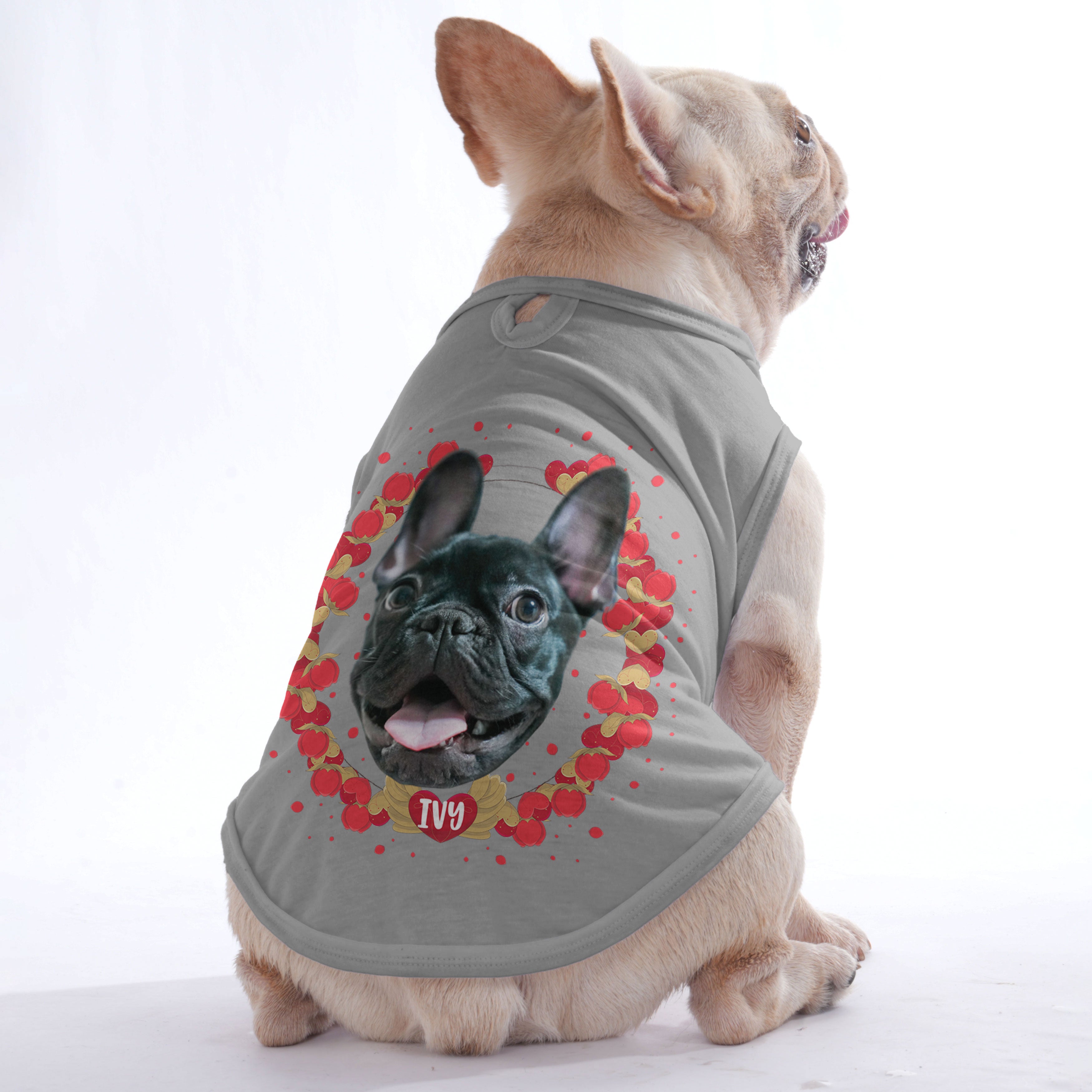 French Bulldog Hearts Personalized Frenchie Shirt | Custom Dog T Shirt