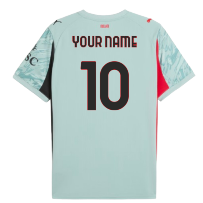 2025-2026 AC Milan Home Goalkeeper Shirt (Modern Mint) (Your Name)