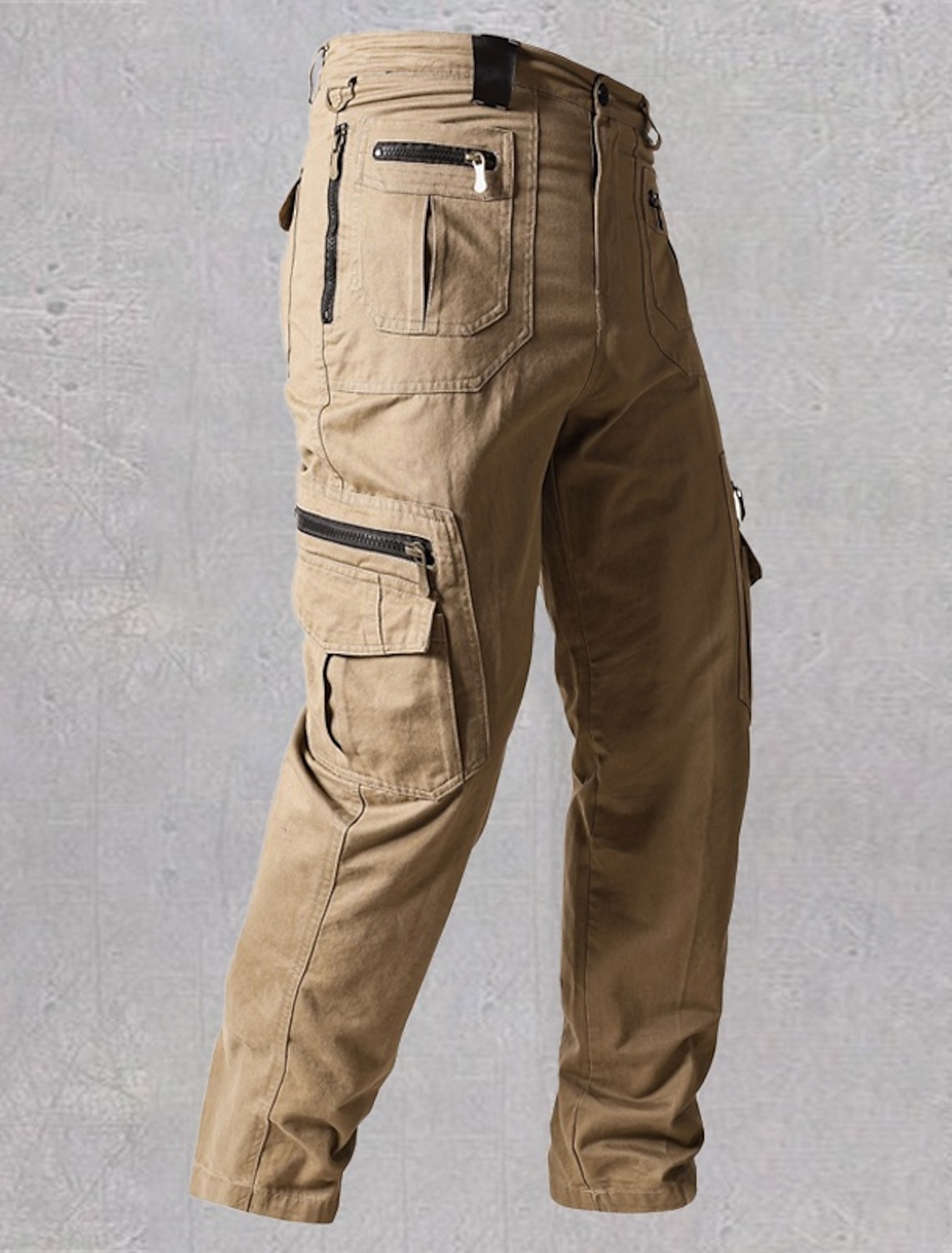 Men's Cargo Shorts Capri Pants Summer Zipper Pocket Multi Plain