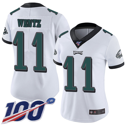 NFL PHI Eagles #11 Carson Wentz White Limited Jersey - High Quality