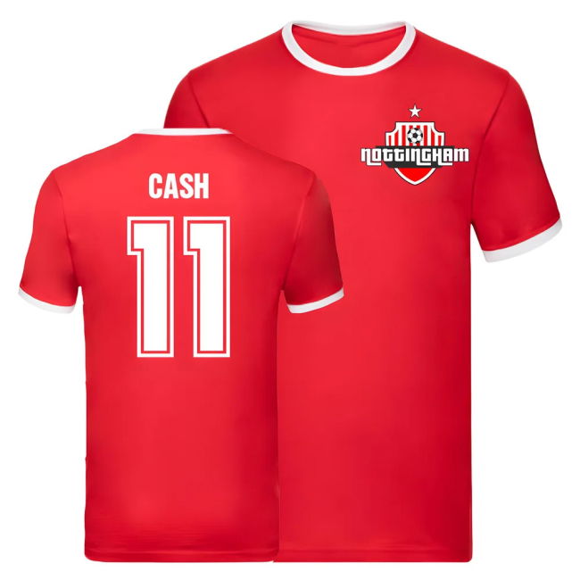 Matty Cash Nottingham Forest Ringer T-Shirt - Red