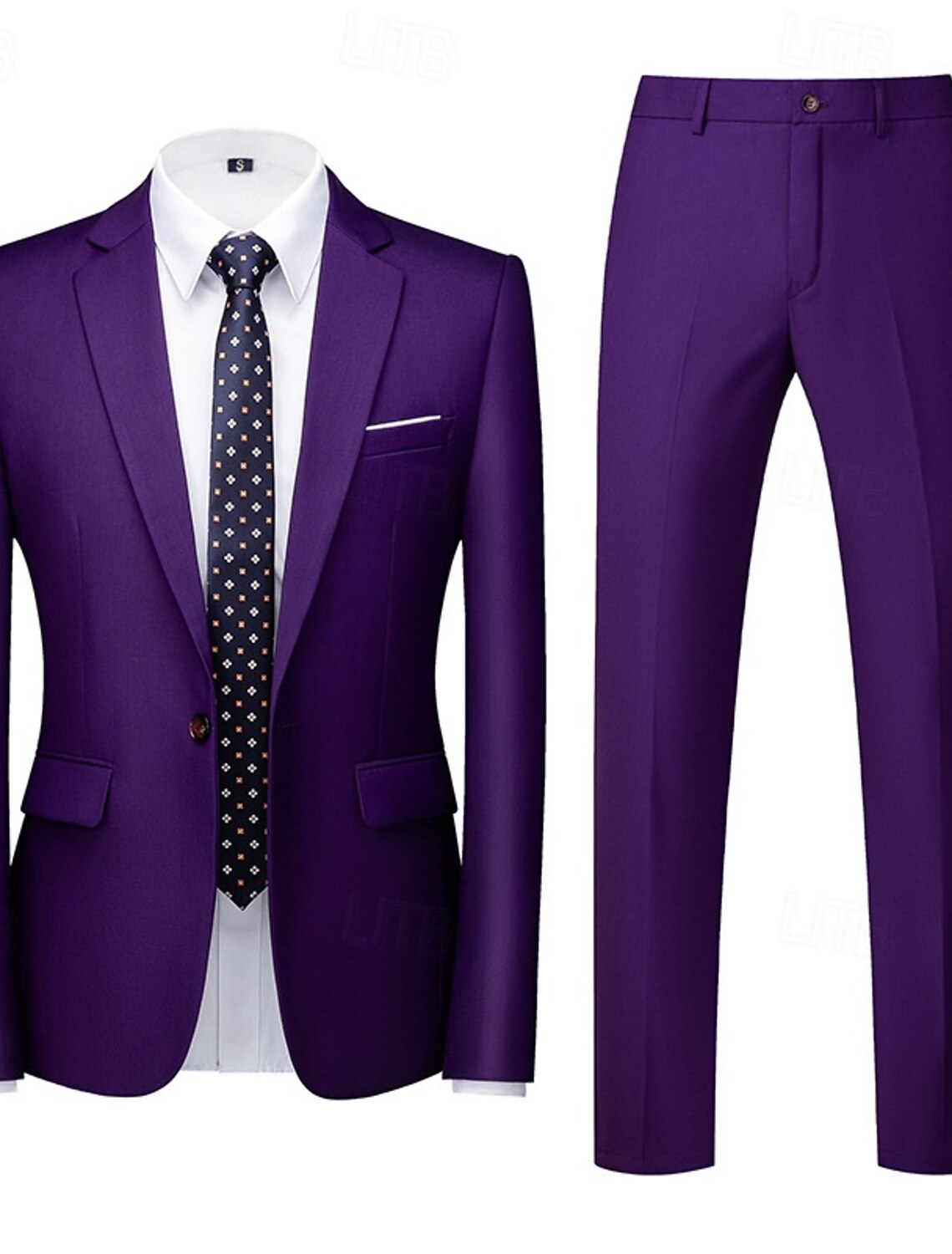 Men's Blazer Suits Business Cocktail Party Wedding 2 Piece Fashion