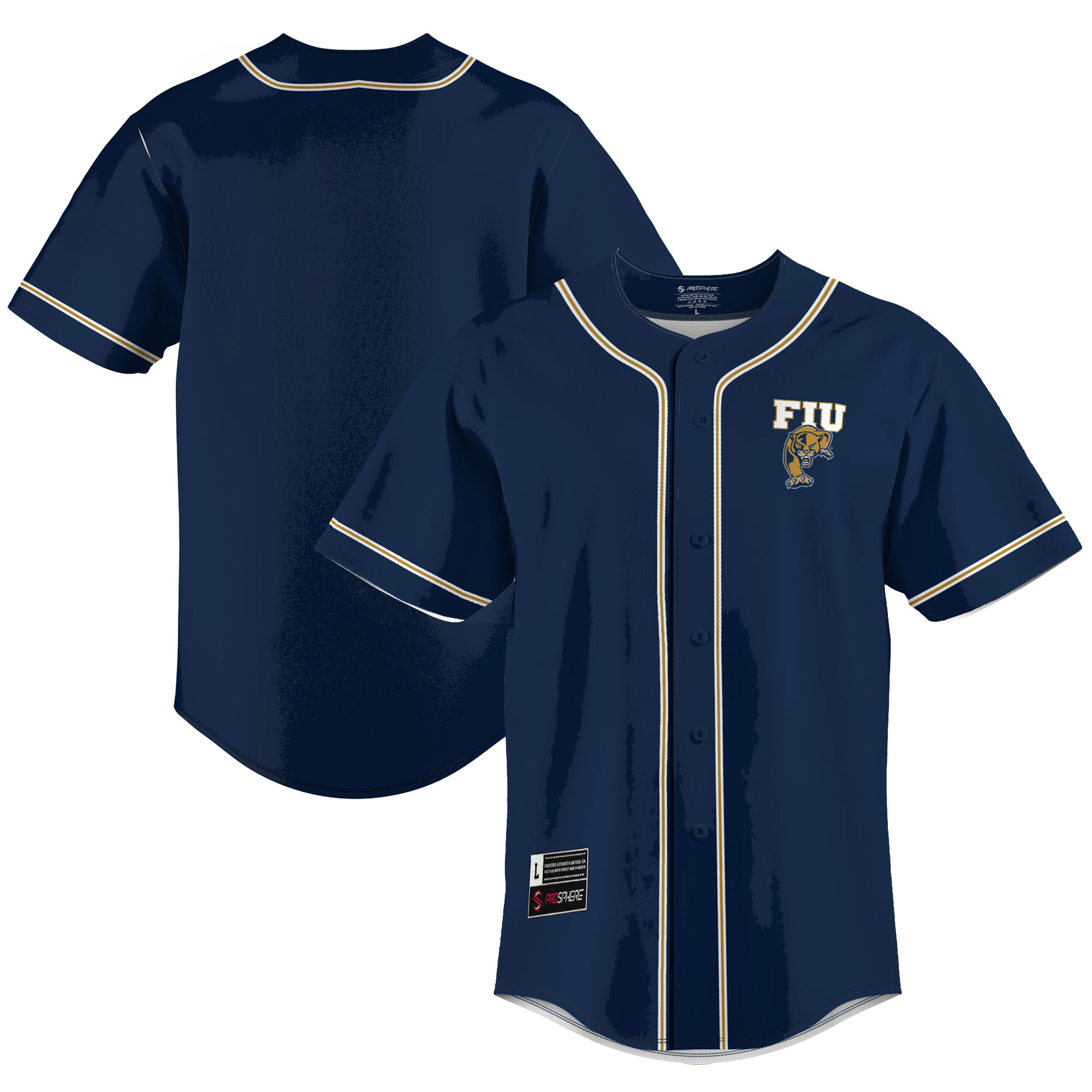 [NJP] Women's FIU Panthers GameDay Greats Lightweight Baseball Jersey - Blue