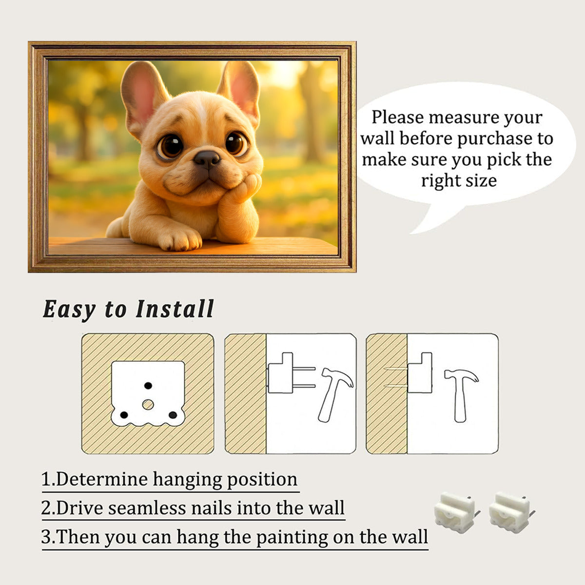 Minimal-Aesthetic Luna - Framed Poster • Wall Decoration for Dog Owners