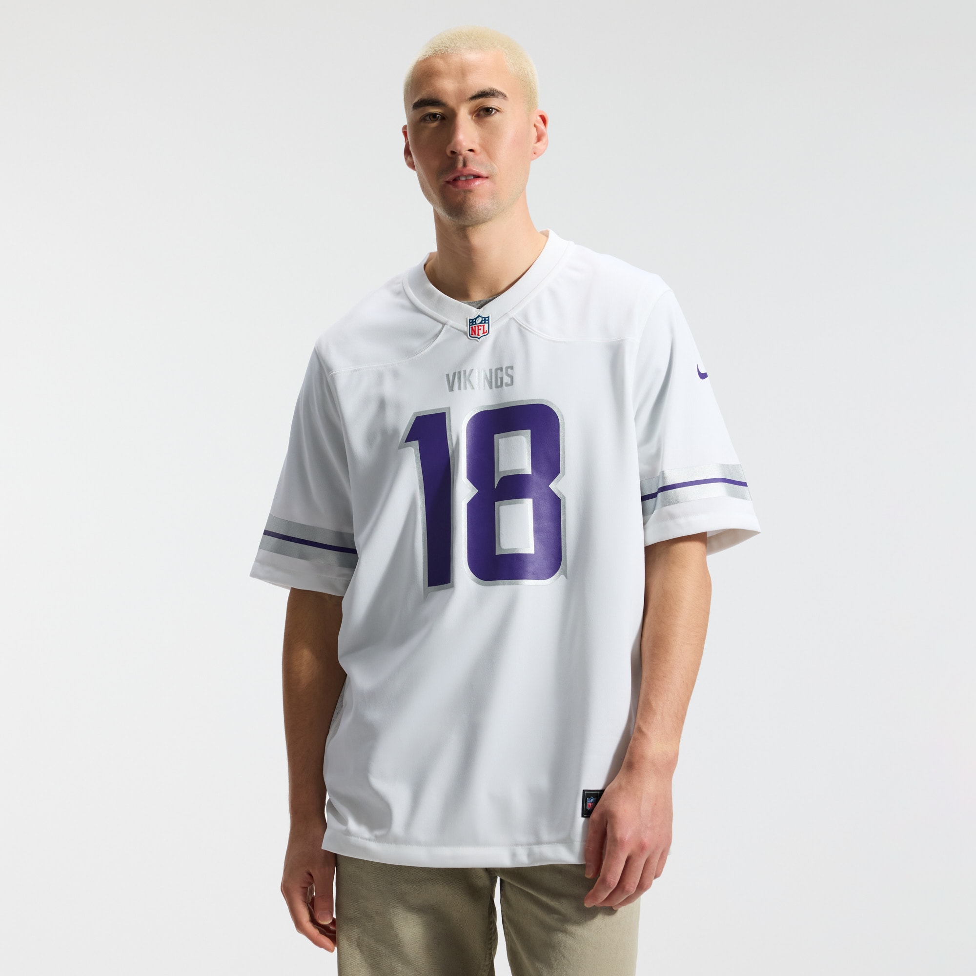 [LK] Justin Jefferson #18 Minnesota Vikings Alternate Game Player Jersey - White
