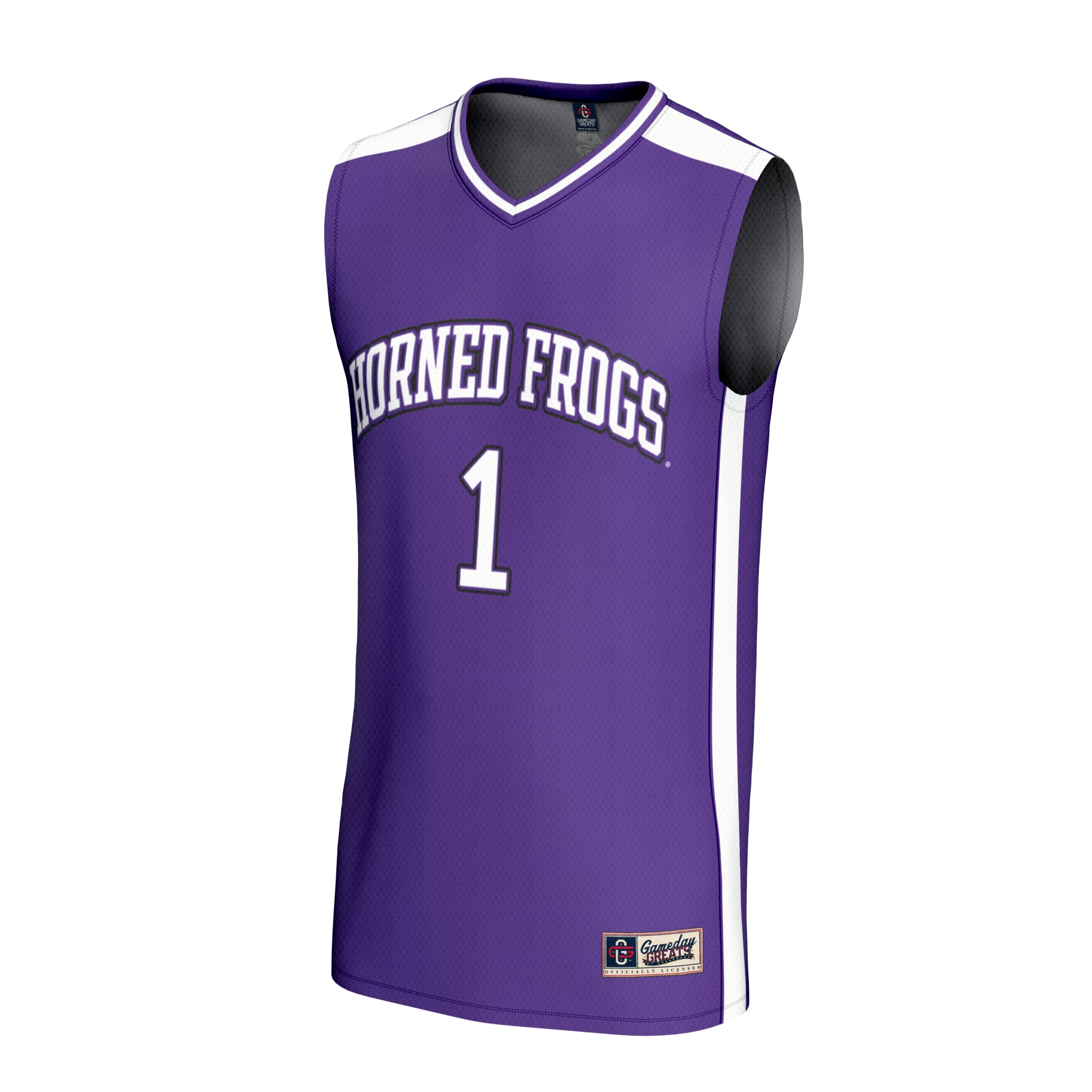 #1 TCU Horned Frogs GameDay Greats Unisex Lightweight Collegiate Basketball Fashion Jersey - Purple