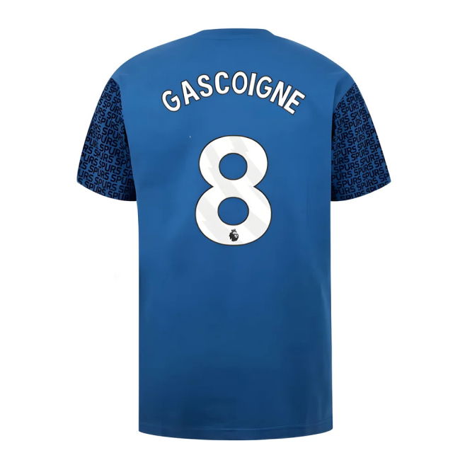 Spurs Certified Tottenham Hotspur Graphic T-shirt (Blue) (Gascoigne 8)