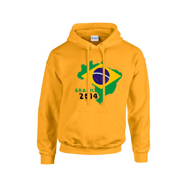 Athletic Brazil 2014 Country Flag Hoody (Yellow) Authentic