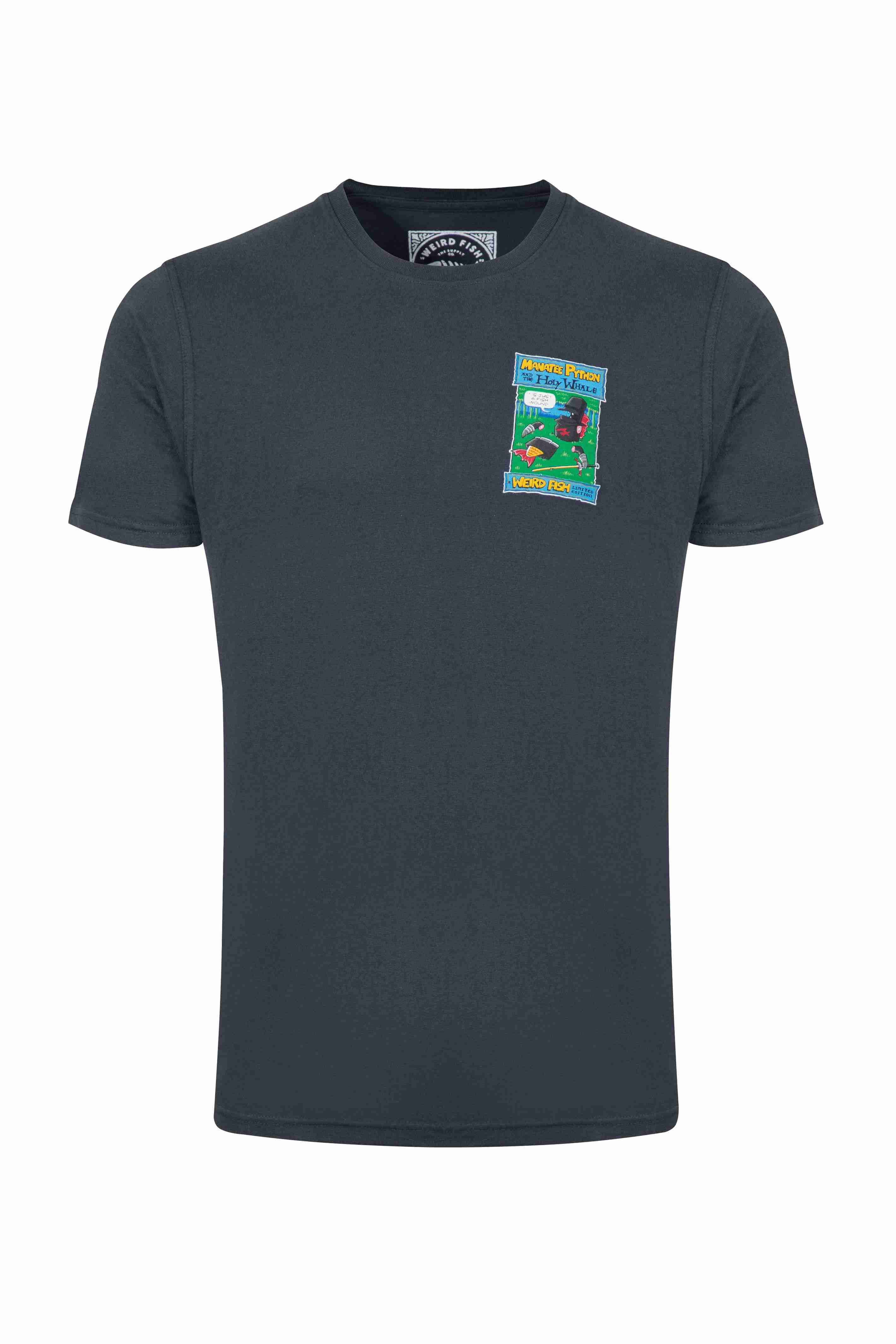 Holy Whale Back Print Artist T-Shirt Navy