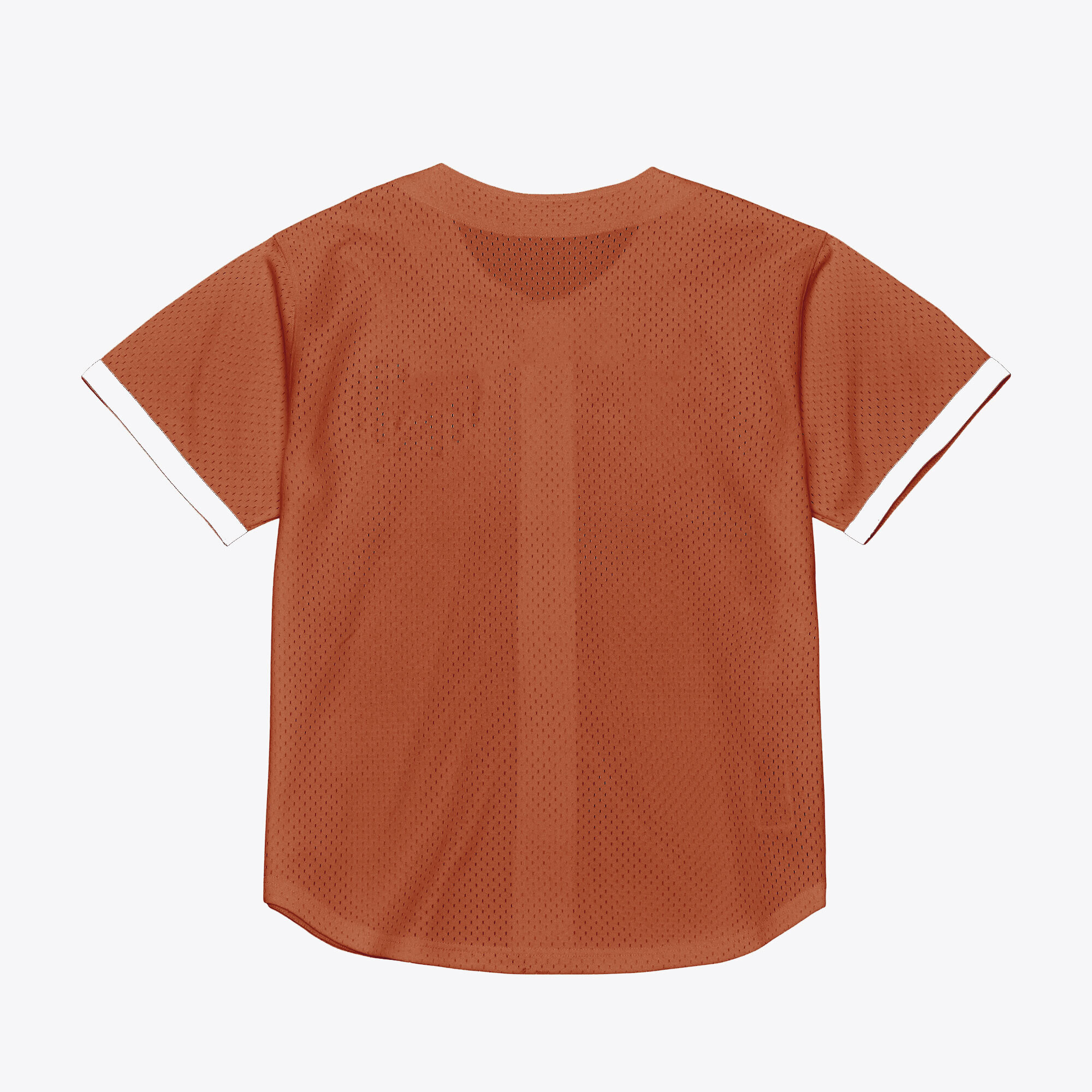[DDG] Texas Longhorns Mesh Button-Up Batting Practice Baseball Jersey - Texas Orange