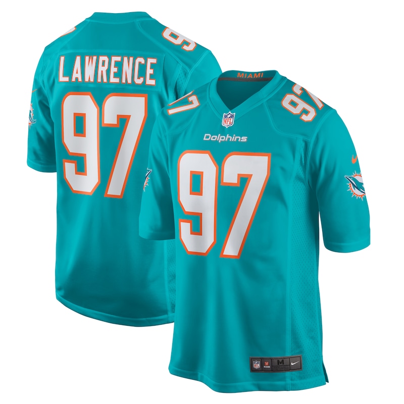 None Rashard Lawrence MIA Dolphins Championship Premium Material Je...