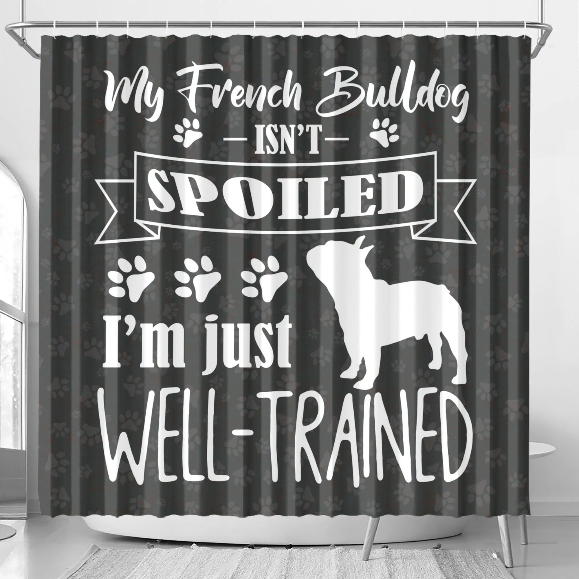 French Bulldog Orson Shower Curtain For Frenchie Lovers Durable Dog Item