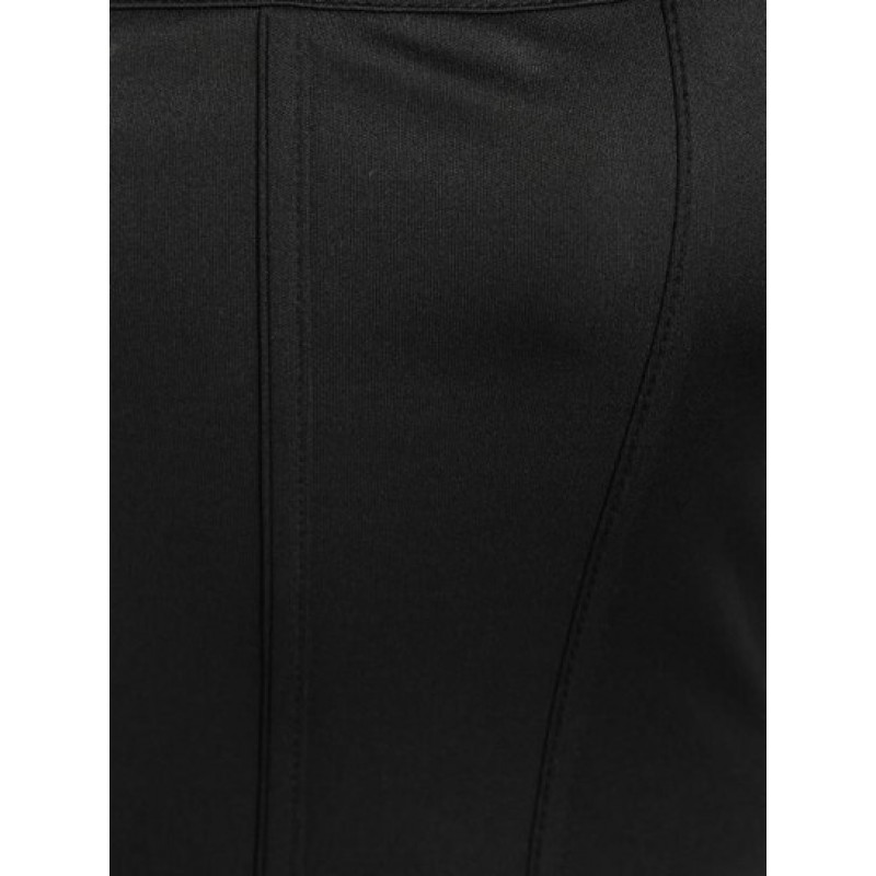 Puff Sleeve U Neck Corset Top TX8247