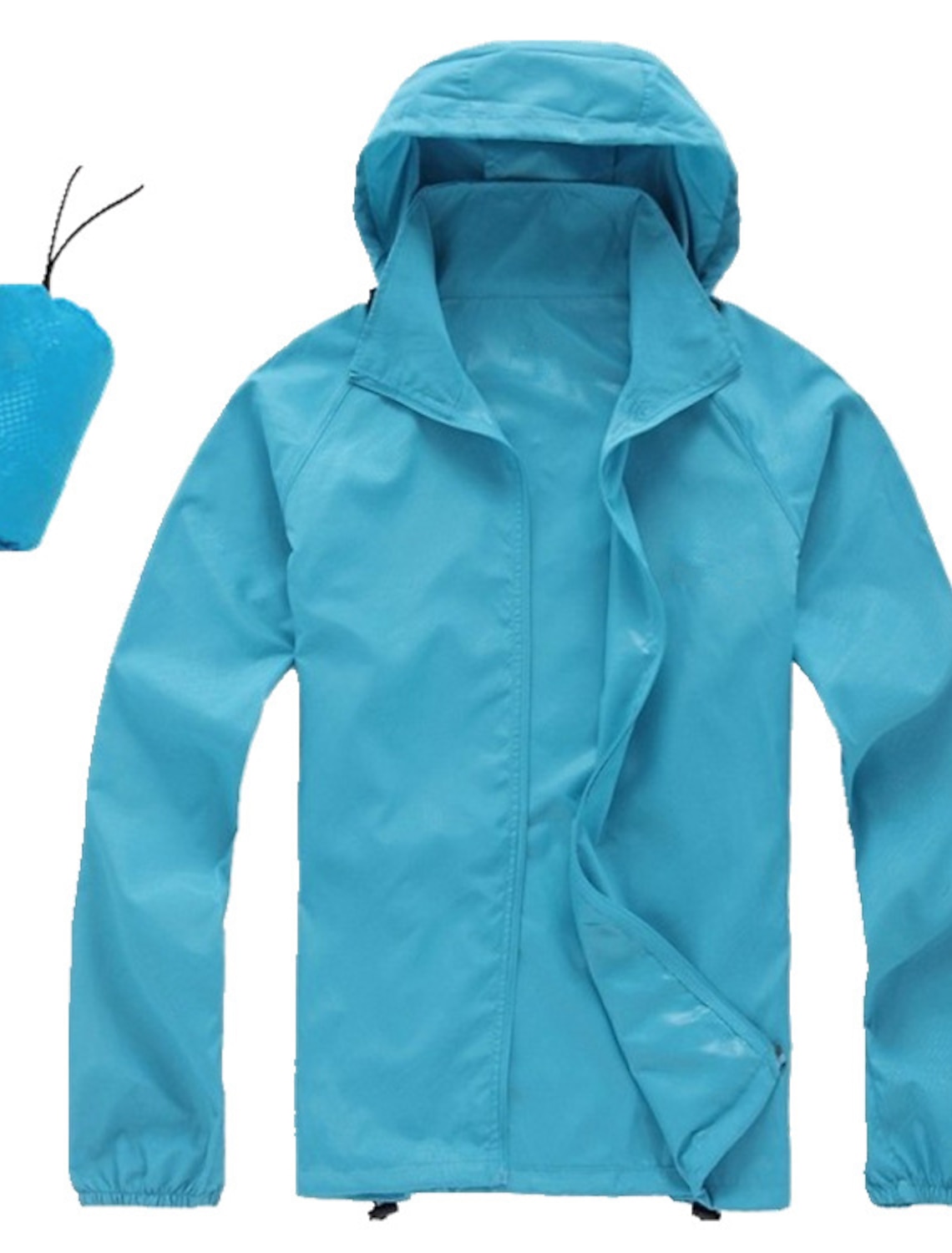 Women's Men's Waterproof Hiking Raincoat UPF 50+ UV Sun Protection Zip Up Hoodie Long Sleeve Fishing Running Jacket Windbreaker Summer Outdoor Windproof Sunscreen UV Resistant Jacket Top Climbing