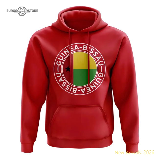 Guinea Bissau Football Badge Hoodie (red) - Supporter Edition