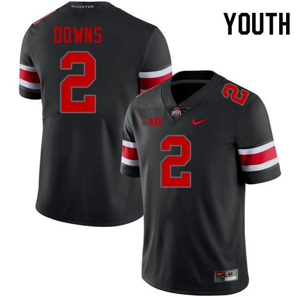Youth Ohio State Buckeyes #2 Caleb Downs Blackout Nike Stitch Jersey
