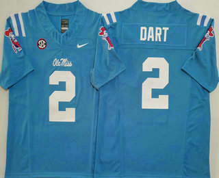Men's None Blue 2025 game jersey Jaxson Dart #2 game day Jersey