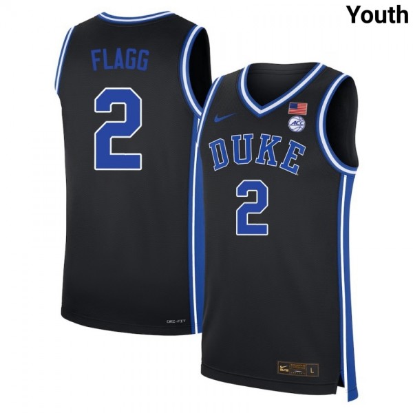 Youth Duke Blue Devils #2 Cooper Flagg Black Nike Stitch Jerseys