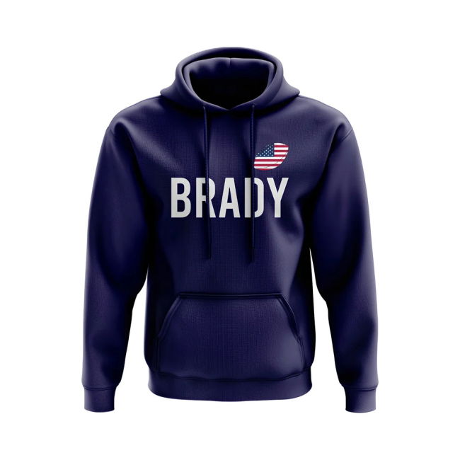 Pro-Grade Tom Brady Usa Name Hoody (Navy) Championship