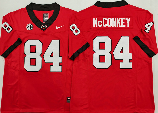 Men's UGA Bulldogs Red 2025 replica Ladd Mc #84 comfortable Jersey