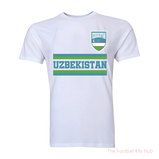 Uzbekistan Core Football Country T-Shirt (White)