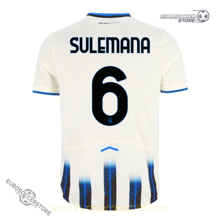 Atalanta's 25-26 Away Jersey featuring SULEMANA with the number 6