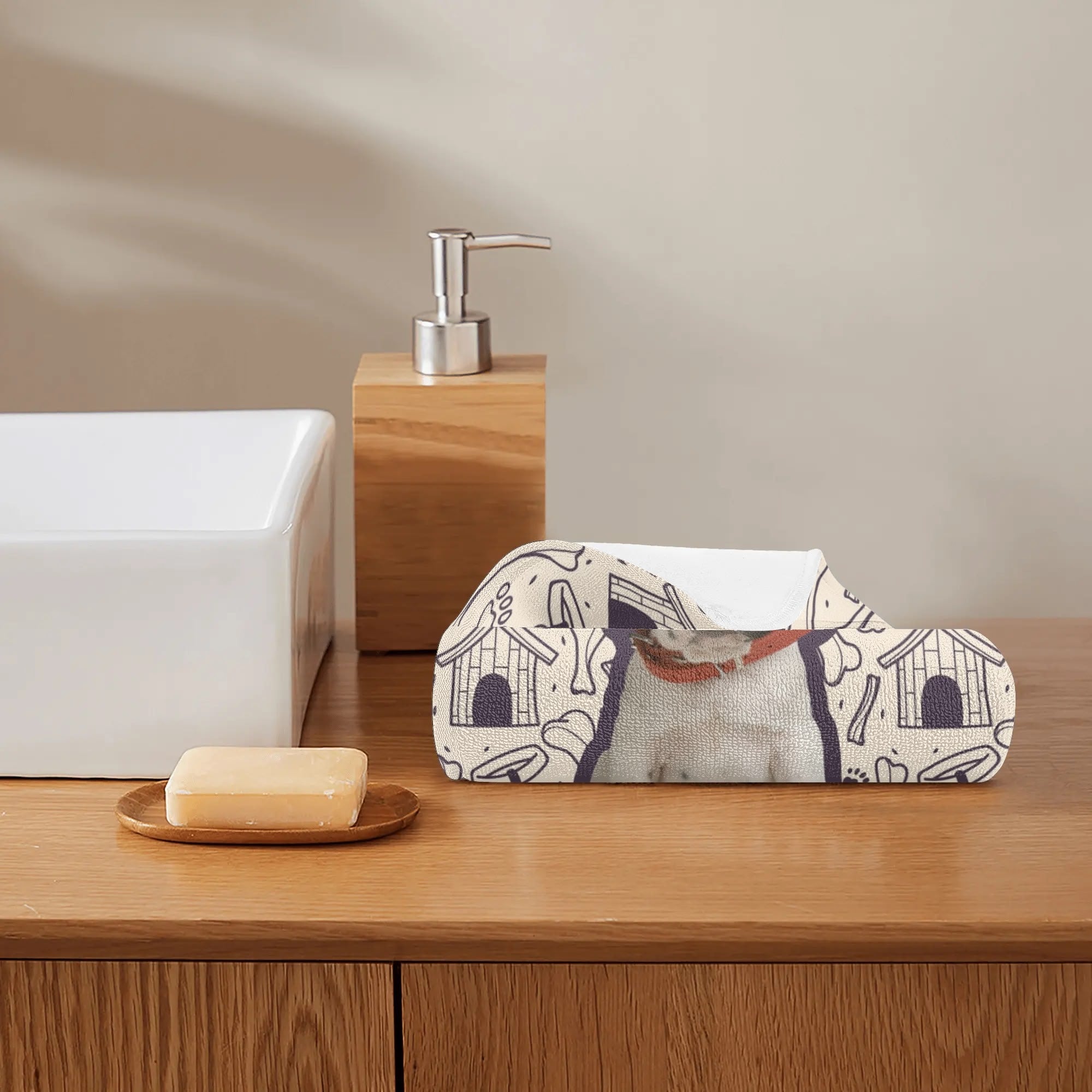 Durable Personalized Frenchie Towel With Custom Name And Image for Daily