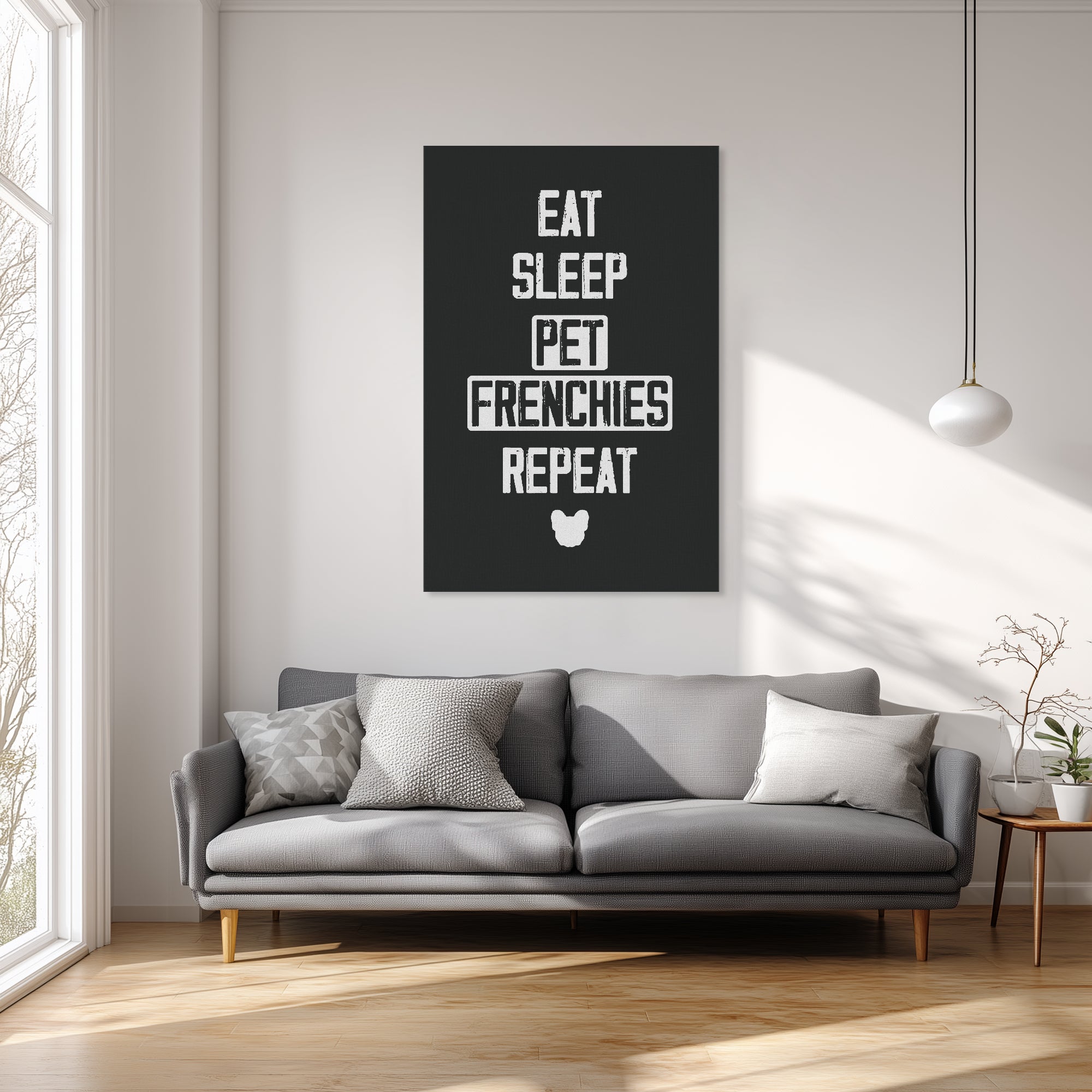 PET FRENCHIES - Vertical Canvas Painting