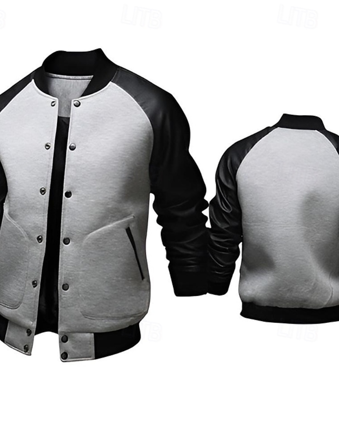 Men's Bomber Jacket Transition Varsity Training Vacation Leather
