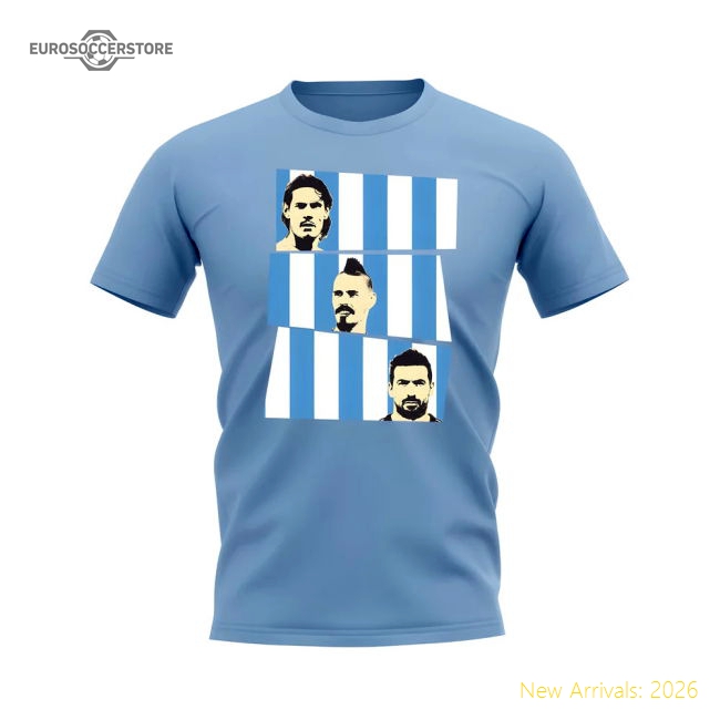 Elite Cavani Hamsik Lavezzi Napoli Fc Tee (sky) - Fan Collection