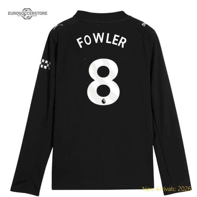 2025-2026 Man City Long Sleeve Away Shirt (Kids) (Fowler 8)