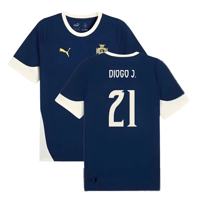 2025-2026 Portugal Training Jersey (Persian Blue) (Diogo J. 21)