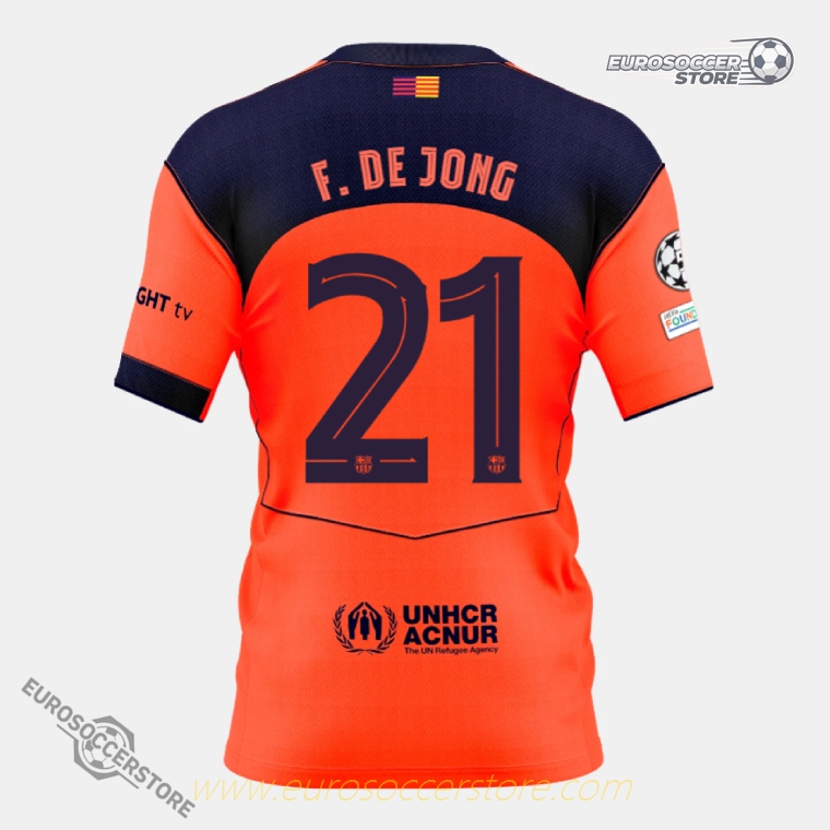 FC Barcelona 25-26 Third Jersey with F. DE JONG 21 Printing (Player Edition)