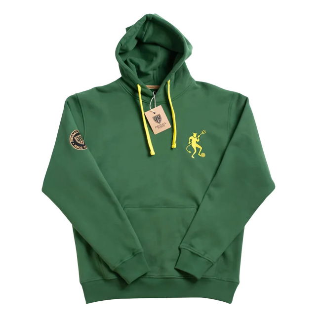 Manchester Devilish Retro Football Hoodie (Green)