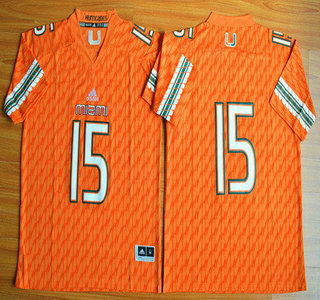 Men's None #15 Brad Kaaya Orange 2015 team authorized home jersey