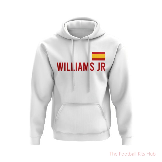 Nico Williams Spain Flag Hoody (White)