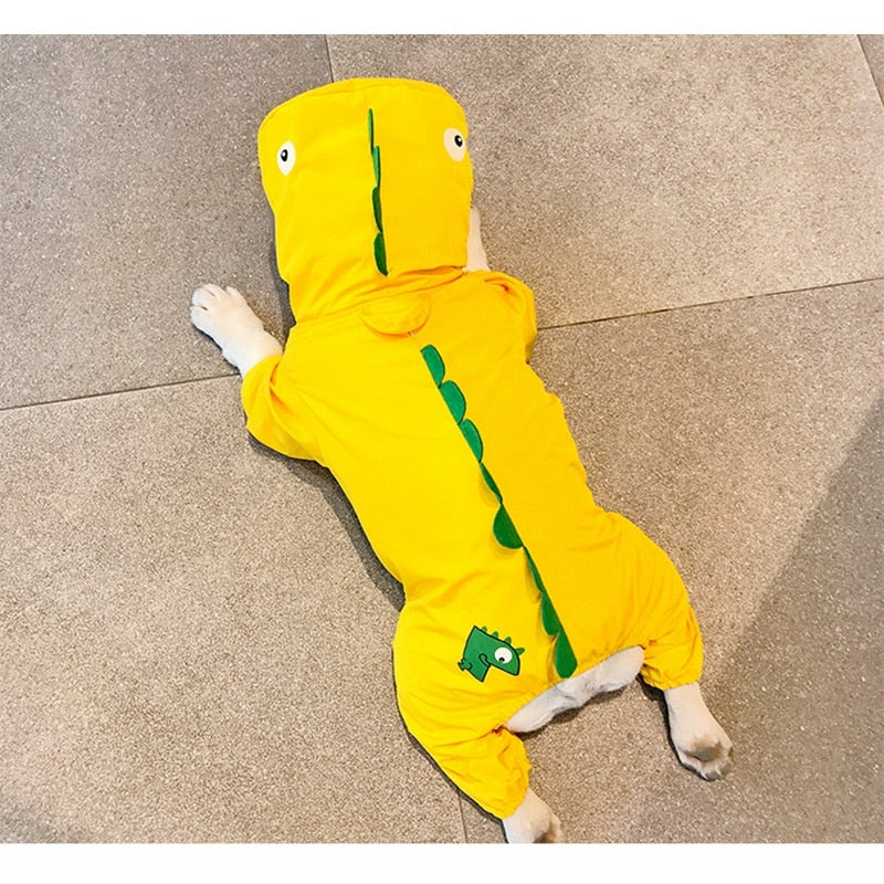 French Bulldog Jaketly™ Frenchie Fashion Dinosaur Raincoat Warm Dog Outfit