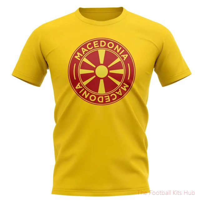 Macedonia Football Badge T-Shirt (Yellow)