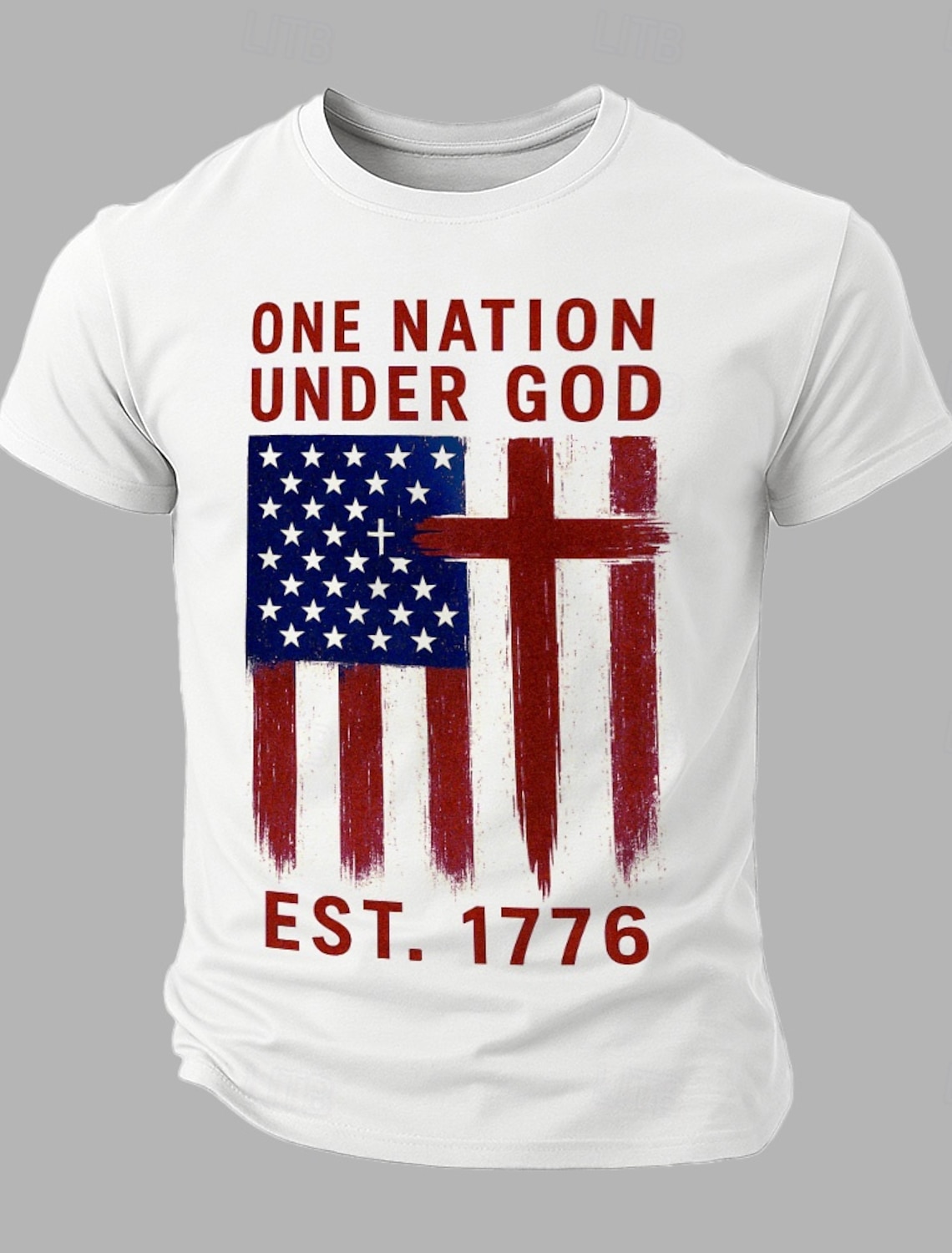 4th of July 2026 250th Memorial Day Patriotic Patriot 3D Print Crew Neck Short Sleeve T-Shirt Daily Street