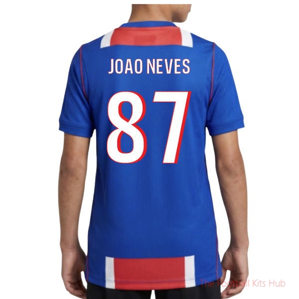 Premium PSG 2026-2027 Home Shirt (Kids) (Joao Neves 87)