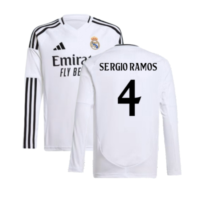 Real Madrid Long Sleeve Home Kit 2024-2025 Match Replica Jersey