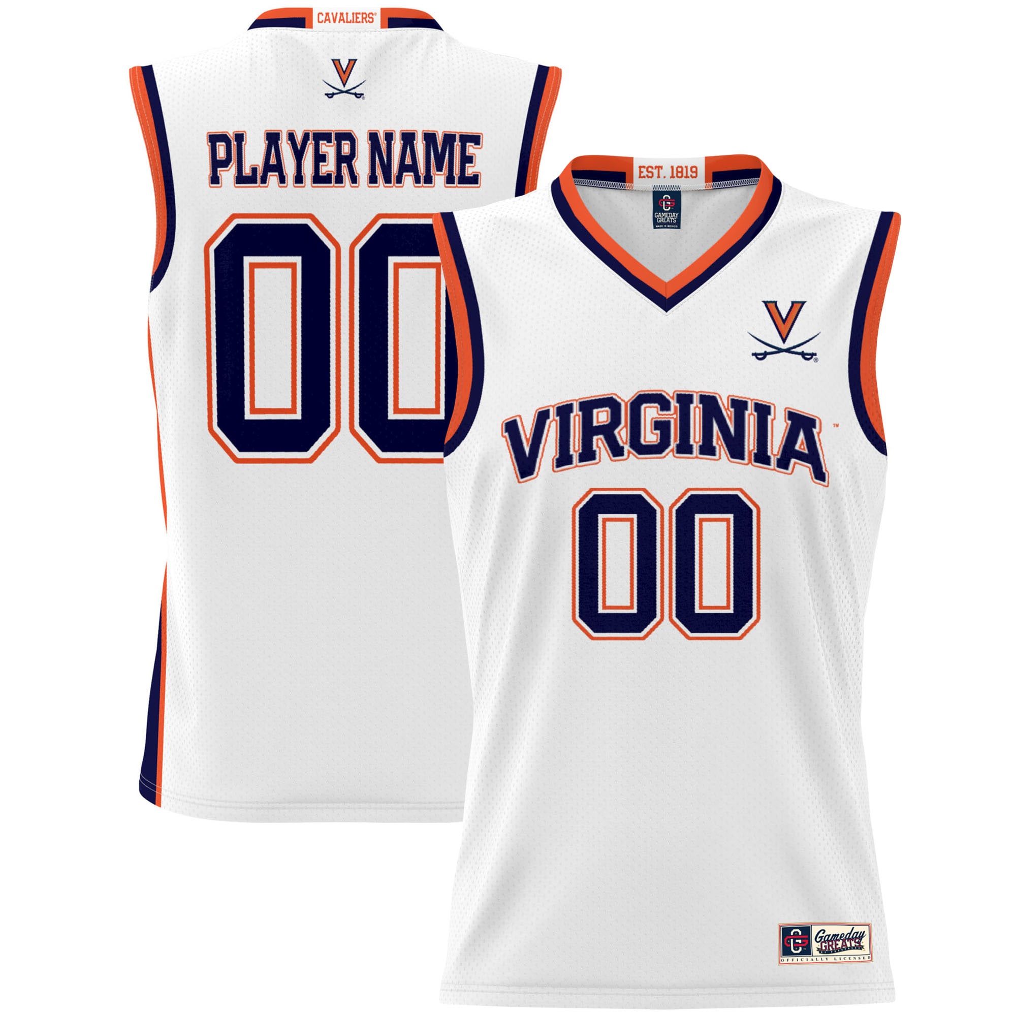 [NJP] Virginia Cavaliers GameDay Greats NIL Pick-A-Player Lightweight Women's Basketball Jersey - White