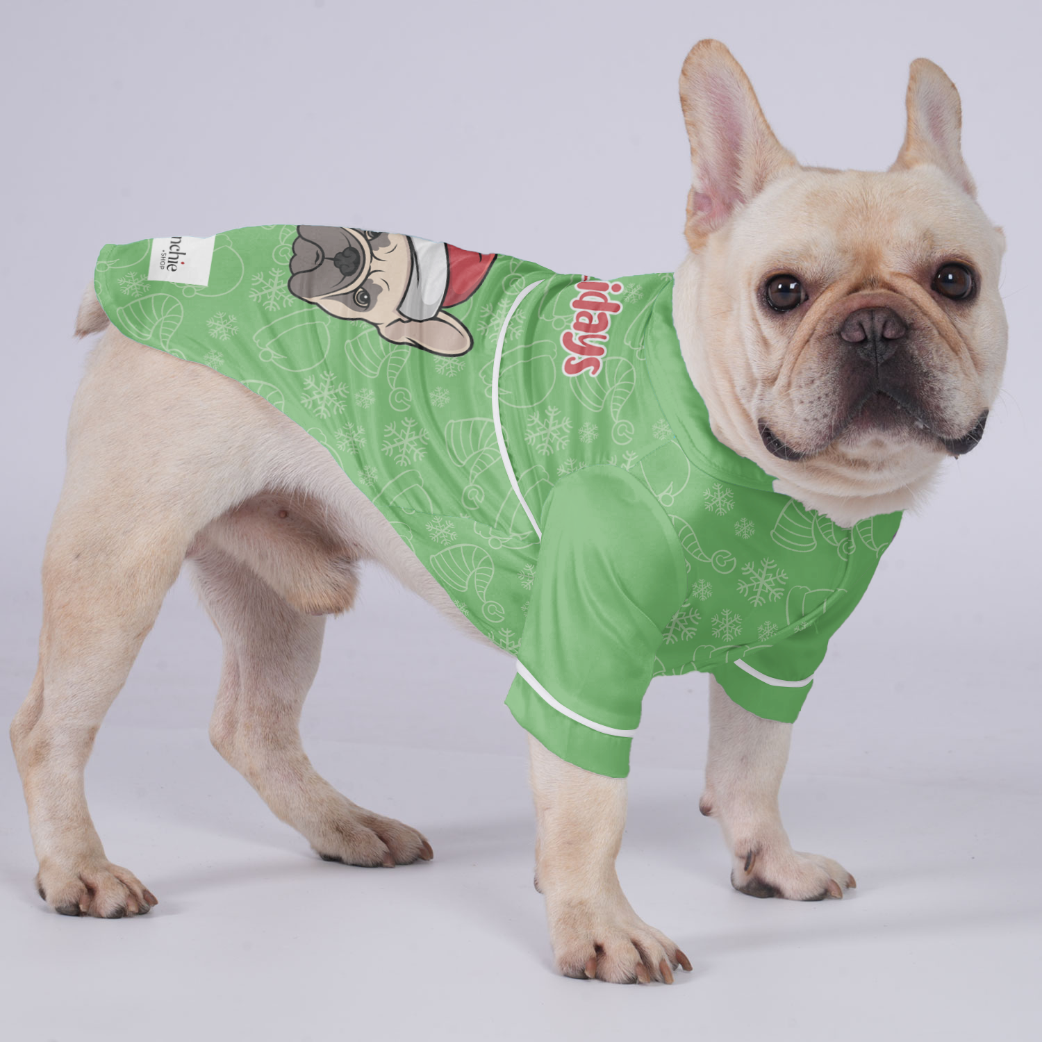 French Bulldog Happy Holidays Pajamas For French Bulldog Durable Dog Item