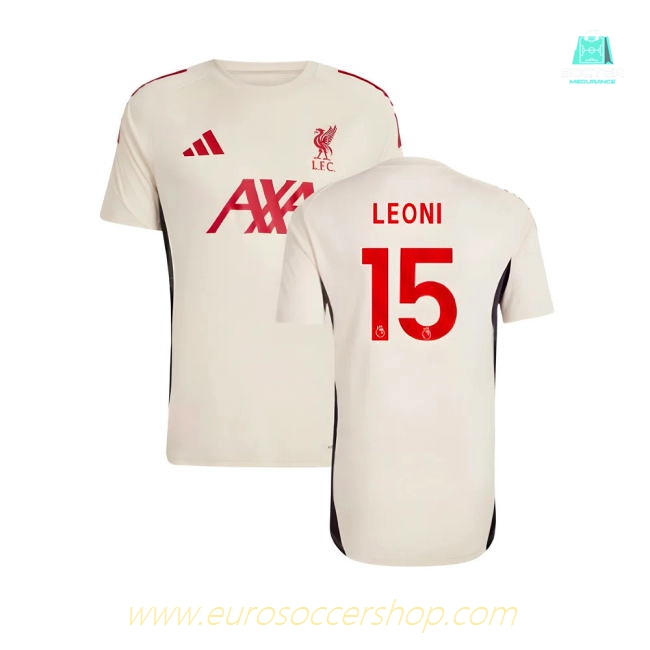 2025-2026 Liverpool Training Jersey (White) - Kids (Leoni 15)